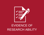 EVIDENCE OF RESEARCH ABILITY - 1 EVIDENCE OF RESEARCH ABILITY - 1