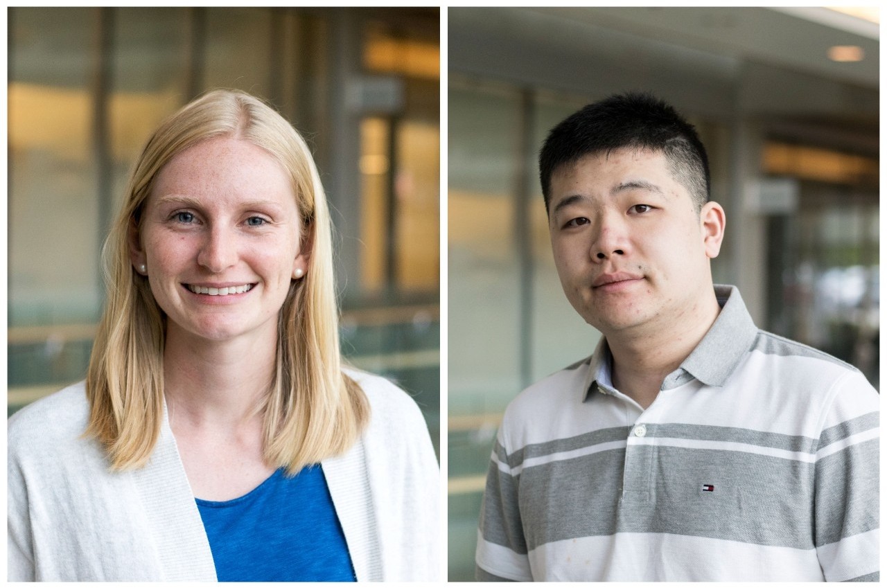 PhD students Kate Hosford and Harry Zhuang PhD students Kate Hosford and Harry Zhuang