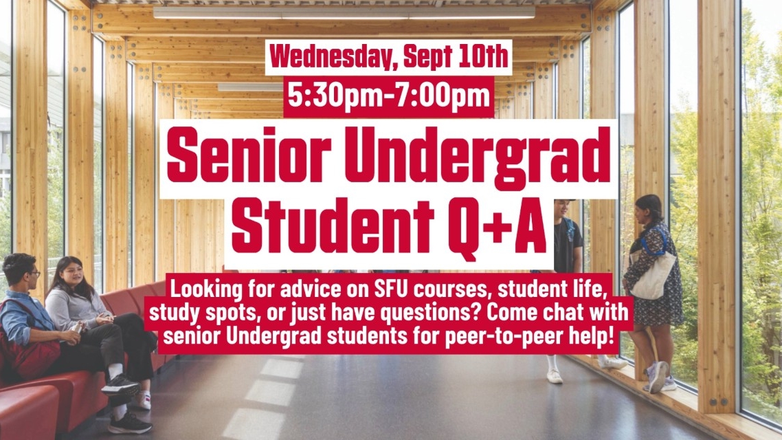 Sept 10: Senior Student Q+A