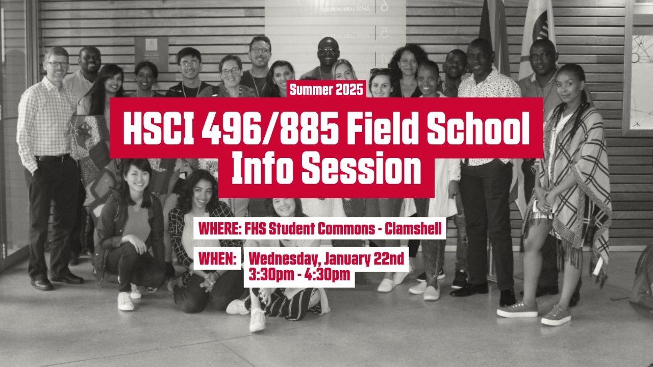Jan 22: 2025 HSCI 496/885 Field School Info Session