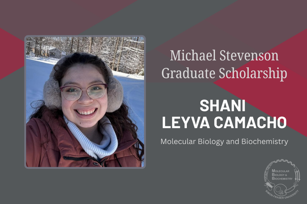 Congratulations to Shani Leyva Camacho for being selected to receive the Michael Stevenson Graduate Scholarship